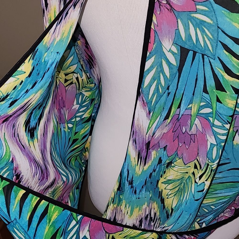 Nicole‎ by Nicole Miller Sheer Floral Sleeveless Top Size X-Large - Picture 10 of 15